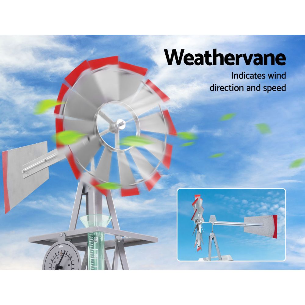 Garden Windmill 4FT 146cm Metal Ornaments Outdoor Decor Ornamental Wind Will โ image 3