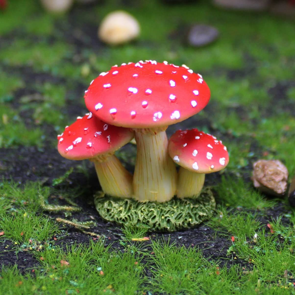 3pcs Ornaments Decor DIY Miniatures Lawn Garden Cute Micro Decoration Statues Figurines Mushrooms Cake Miniature Crafts Snail — image 3