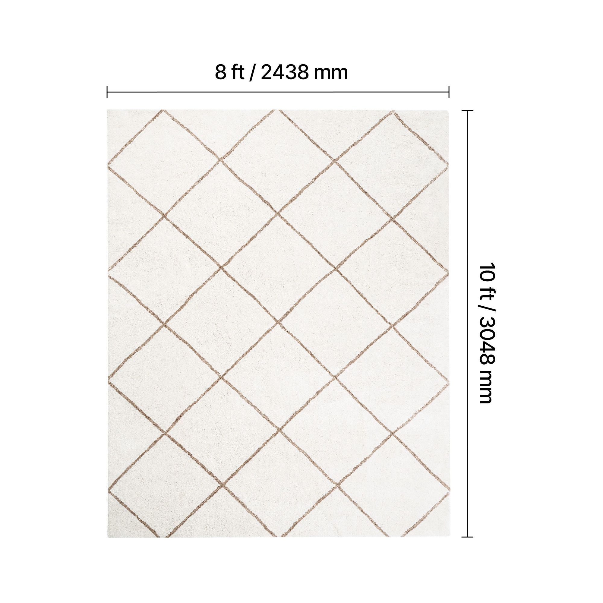 Indoor Plush Area Rugs, 2.44 × 3.05m Plush Carpet, Area Rugs Furry with Long Plushs Pile, Thick & Durable High-Pile Rug for High-Traffic Areas, Bedroom — image 2