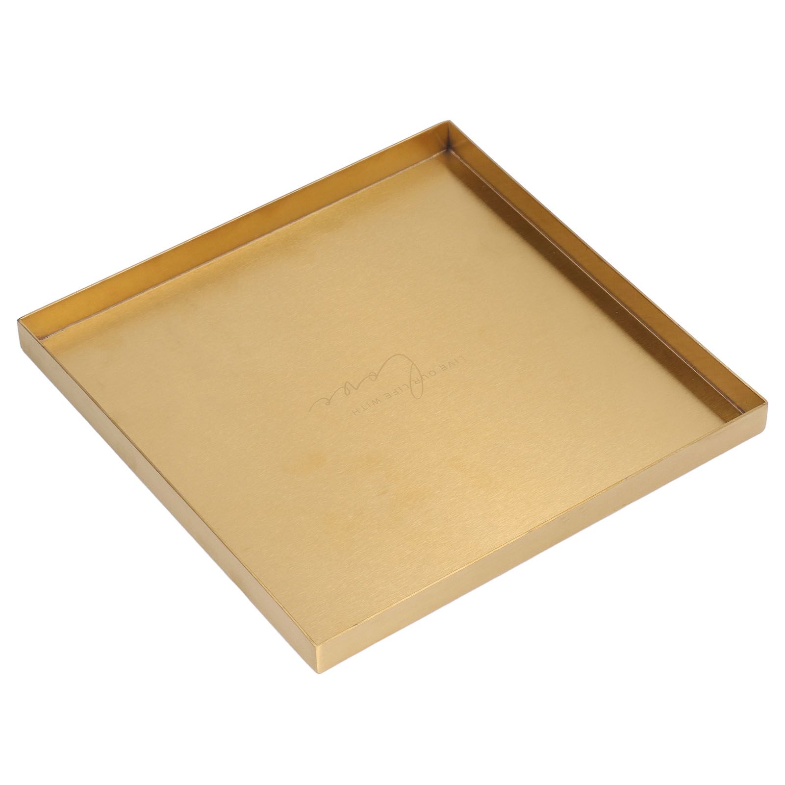 Gold Stainless Steel Tray Decorative Jewelry Dish Makeup Tray Organizer for Drink Breakfast Bars Restaurants โ image 4