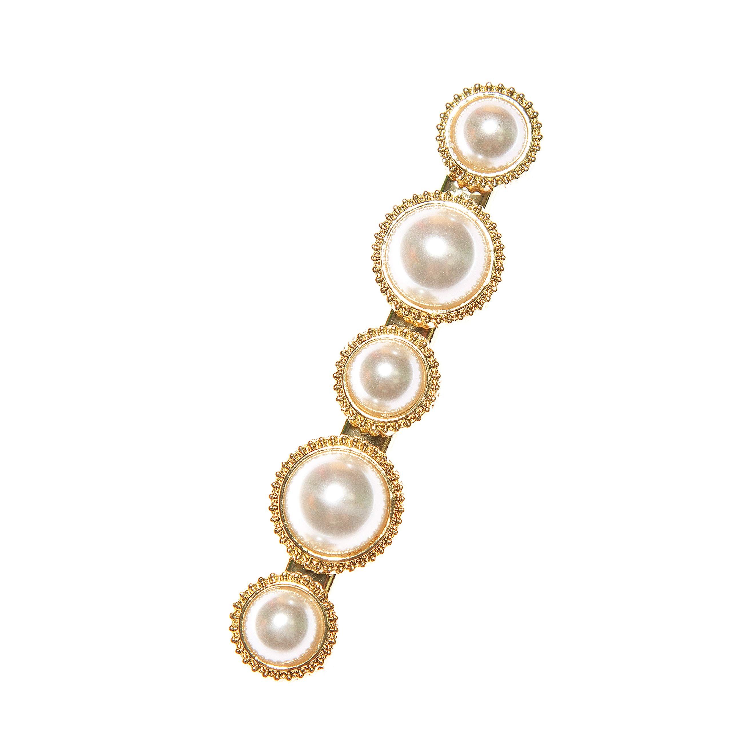 2 Pcs/Set Women Hairpins Faux Pearl Non-slip Chain Shape Geometric Lightweight Adornment Transparent Girls Hair Decoration Hair โ image 4
