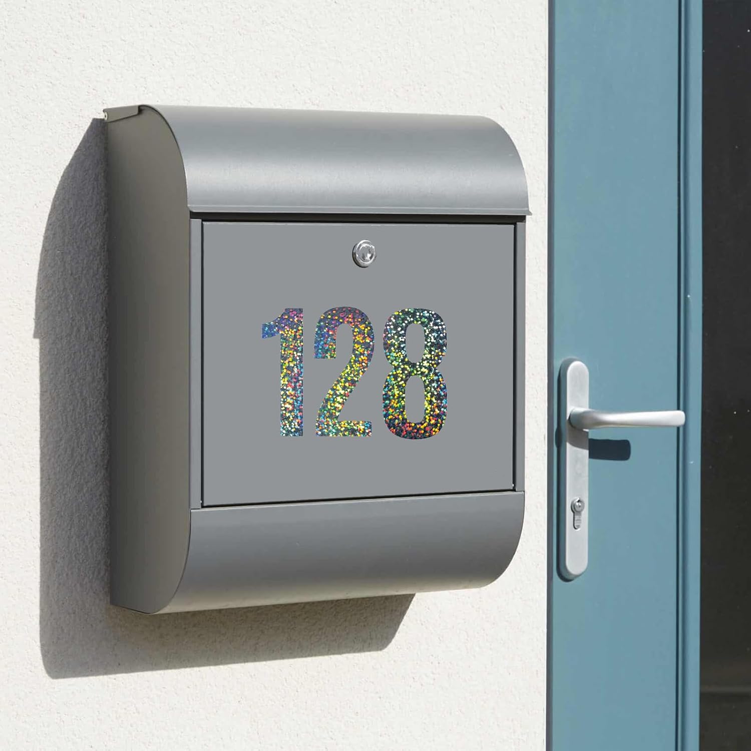 Reflective Mailbox Numbers Stickers,60 PCS Self Adhesive Vinyl Waterproof Number Stickers,6 Sheets Large 3 Inch 0-9 House Numbers,for Mailbox,Signs, Door โ image 4