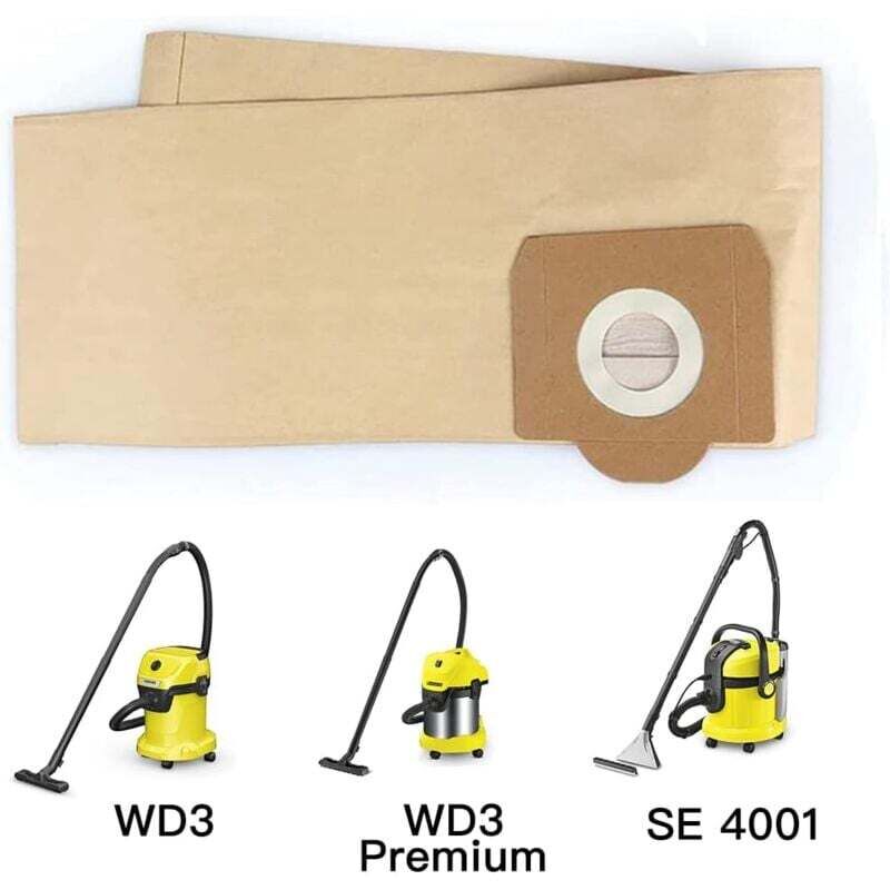 Karcher WD3 Vacuum Cleaner Bags, 5-pack straight vacuum cleaner bags for Karcher WD3, WD 3 Premium, WD3200, WD3500P, A2204, A2534, SE4001.._MGF โ image 5