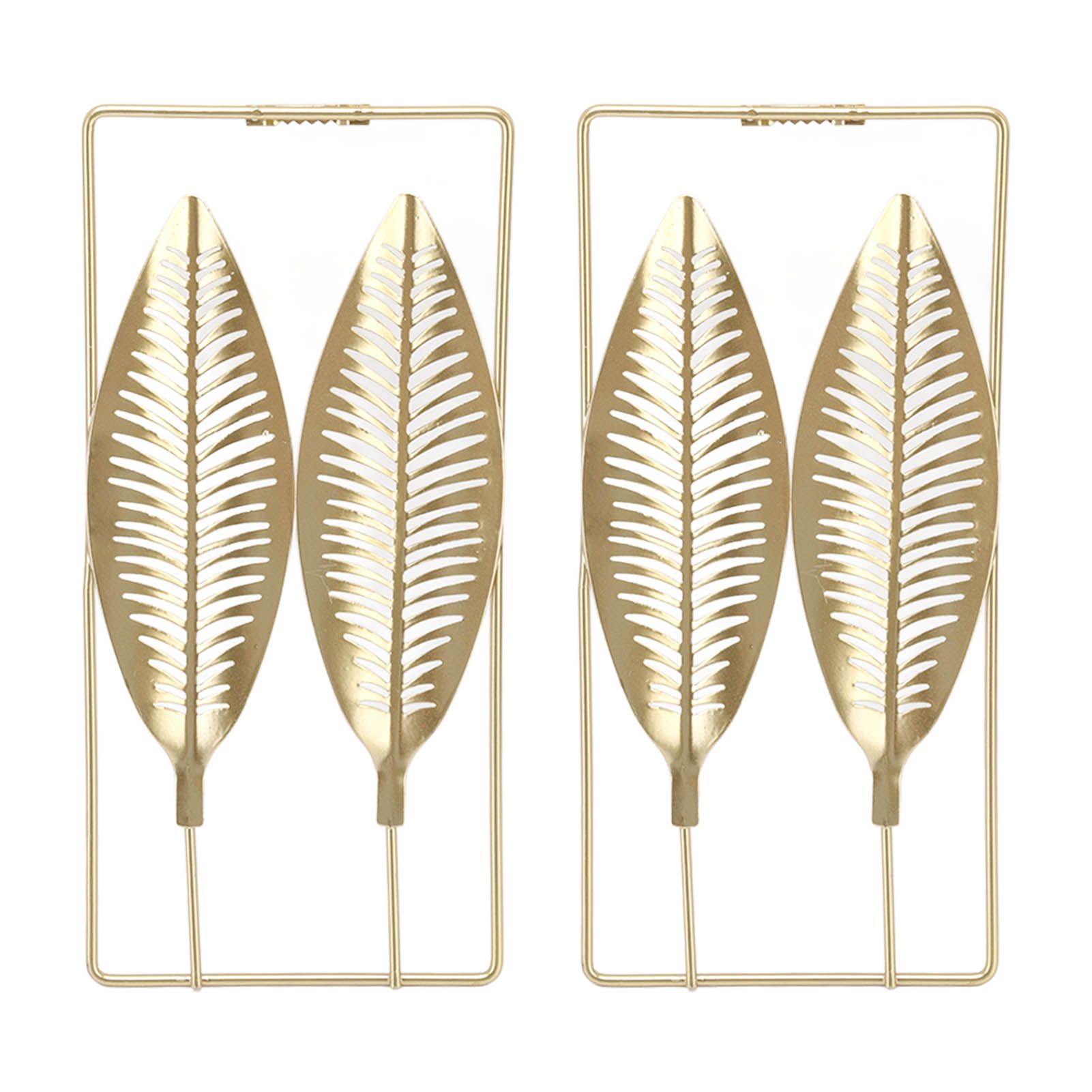 2Pcs Gold Wall Sculptures Metal Wall Decor with Frame for Living Room Bedroom Office Study