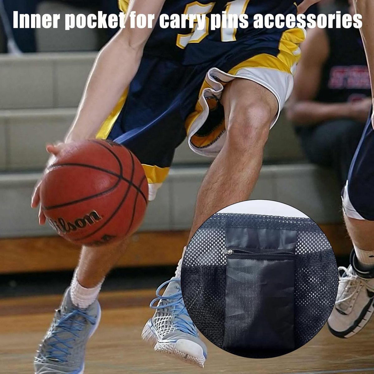 2 pieces - 16L - Basketball Mesh Bags - Ball Bags - portable mesh backpacks - basketball backpacks - football bags - sports bag - portable bag for basketball — image 6
