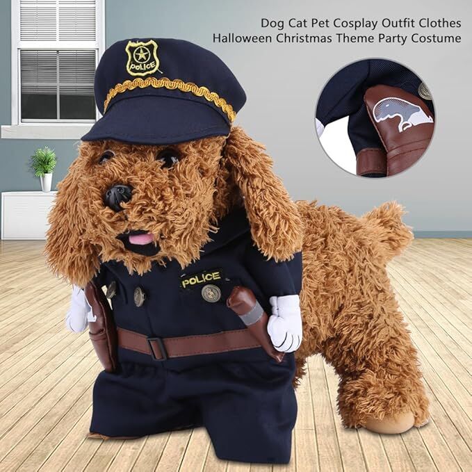 pet products Pet Cosplay Outfit, Funny Dog Cat Party Costume Puppy Uniform Pet Cosplay Clothes for Halloween Christmas Theme Party โ image 5