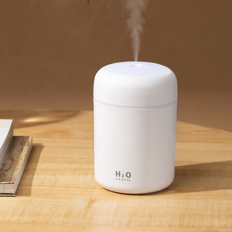 Mini Colorful Cup Humidifier, 300ml Portable USB Cool Mist Humidifier with 7-Color Night Light, for Car, Bedroom, Desk, and Office - White — image 6