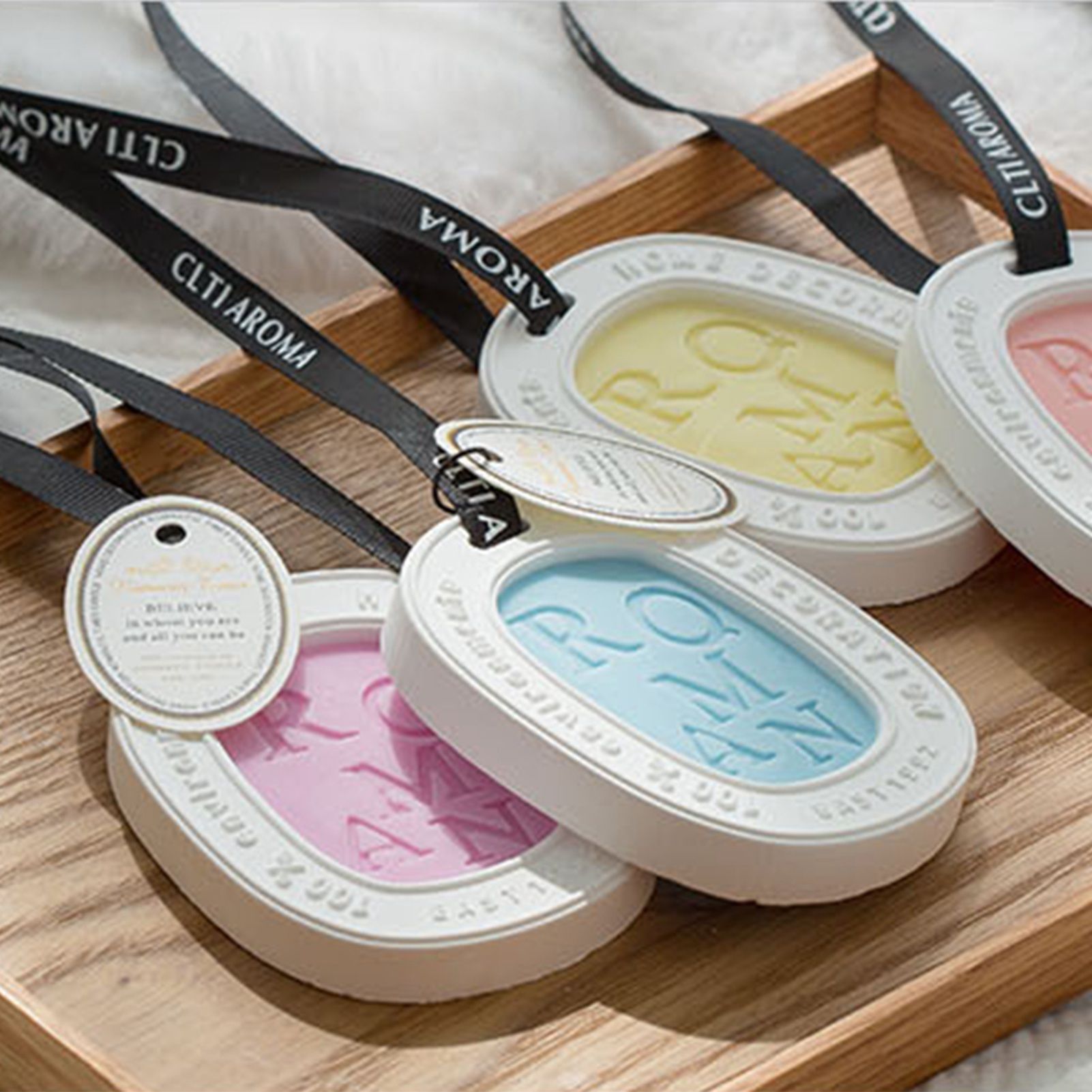 Hanging Aromatherapy Wax Tablets Home Closet Odor Freshener Car Solid Air Freshener Pendant โ image 5