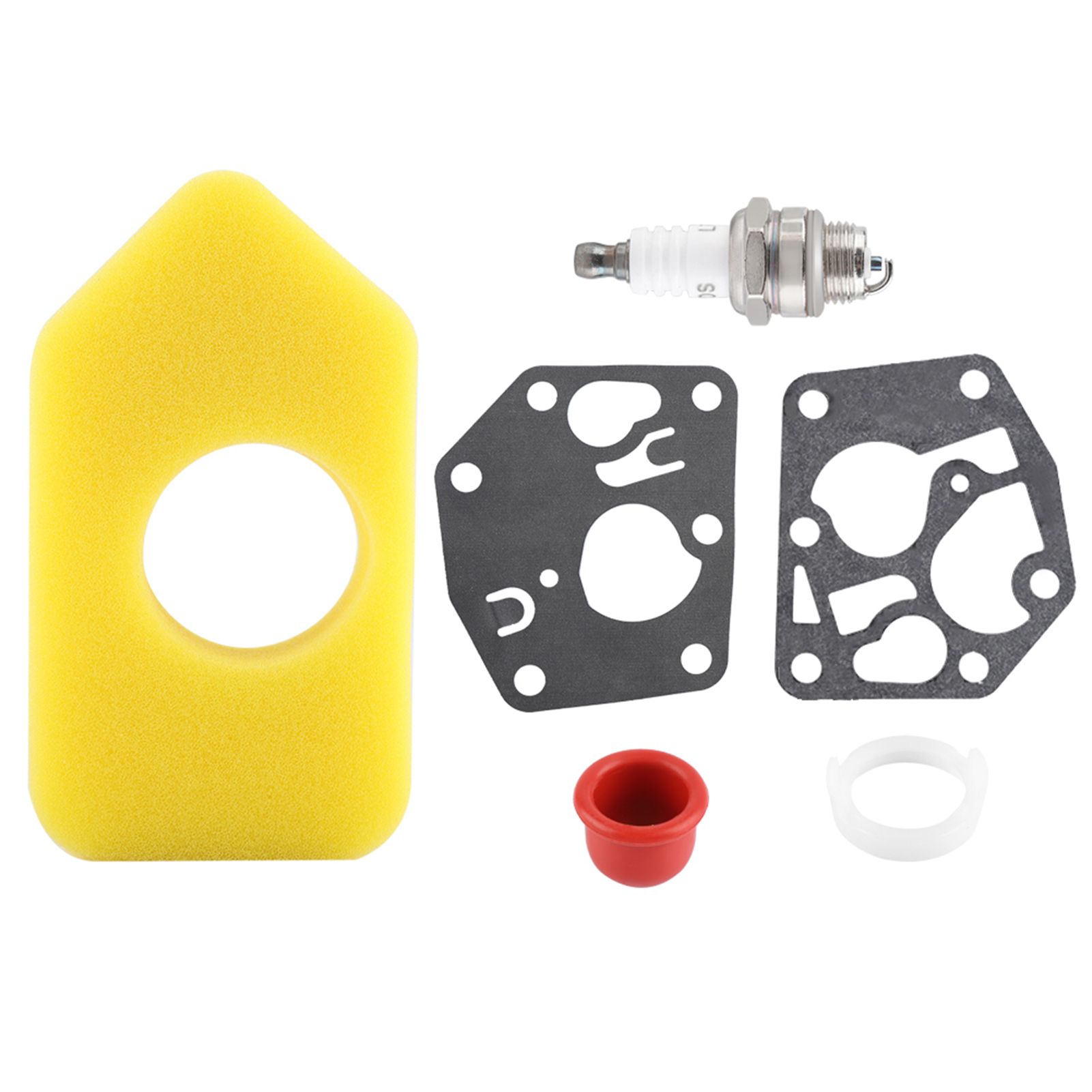 Carburetor Diaphragm Gasket Air Filter Spark Plug Kit for Briggs & Stratton Many Small Engines — image 3