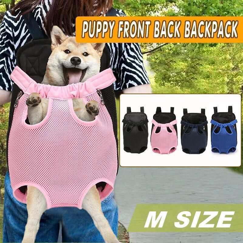 M Size Pet Carrier Dog Cat Puppy Front Back Backpack Shoulder Carry Sling Pouch Bag - Black — image 2