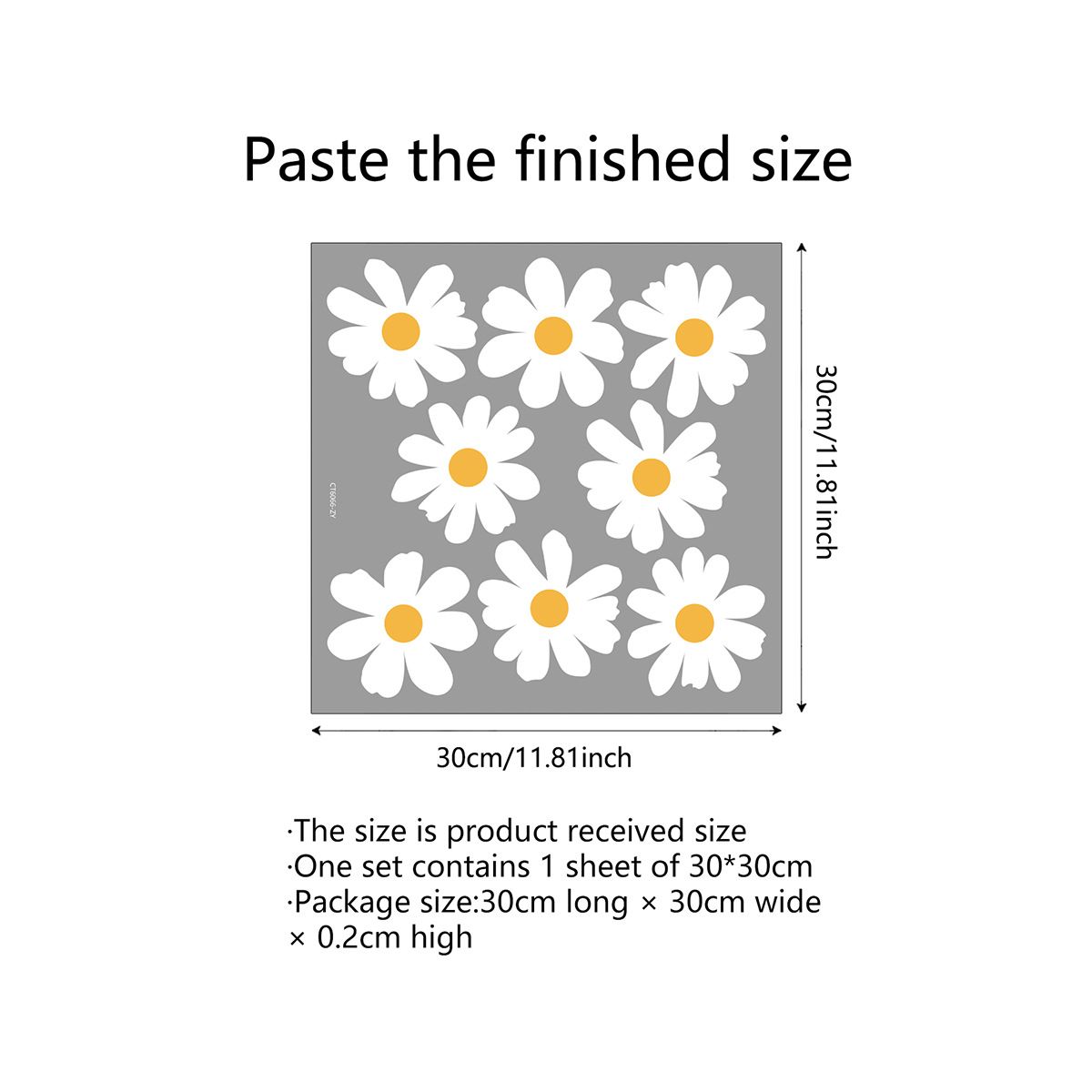 8 Sheets Daisy Wall Decals Boho Flower Wall Stickers Cute Kids Girls Room Decor Peel and Stick Floral Decals Toddler Playroom — image 5