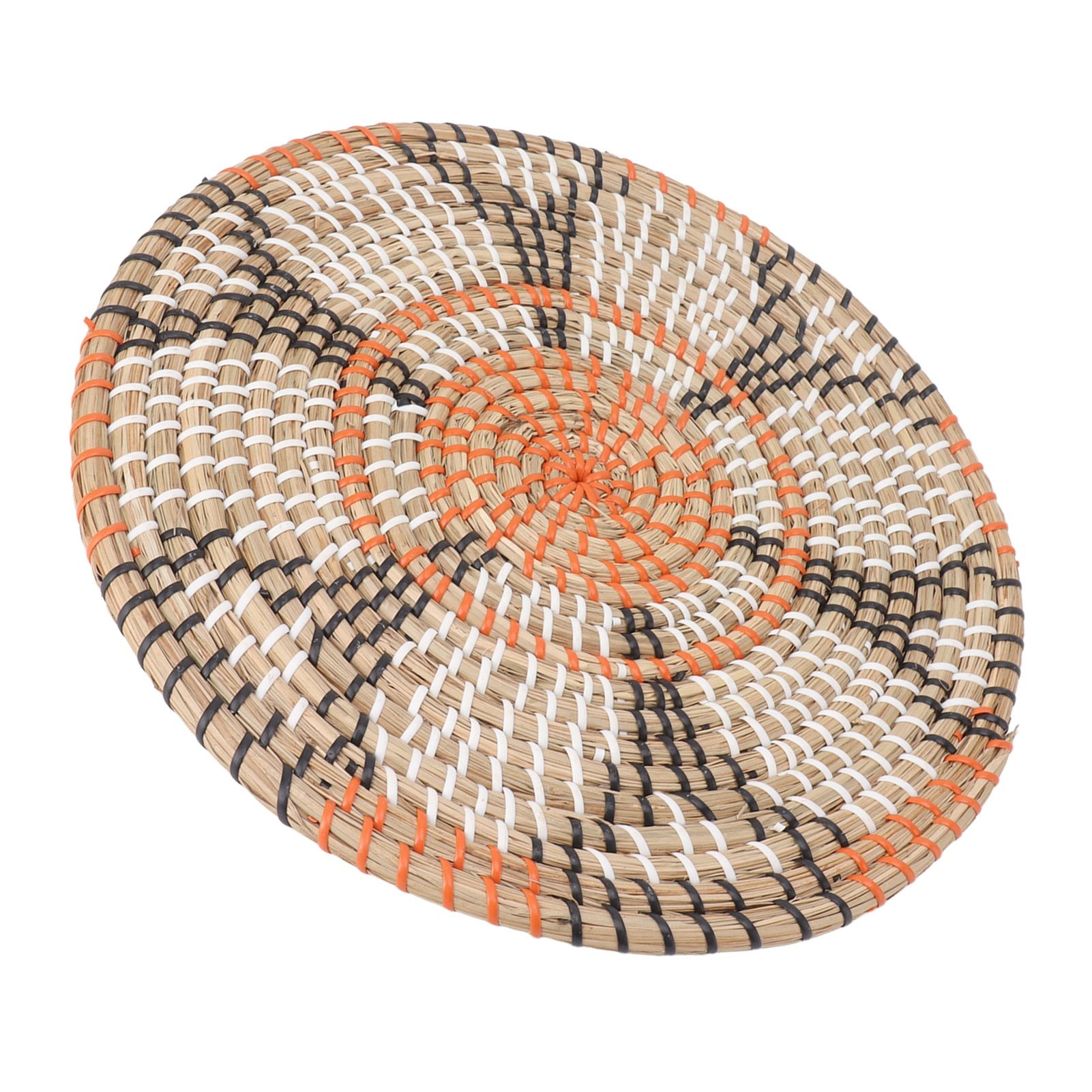 Grass Woven Placemats Nordic Style Innovative Round Placemats for Dining Table Home Decor Wall Decor 34cm/13.4in โ image 3
