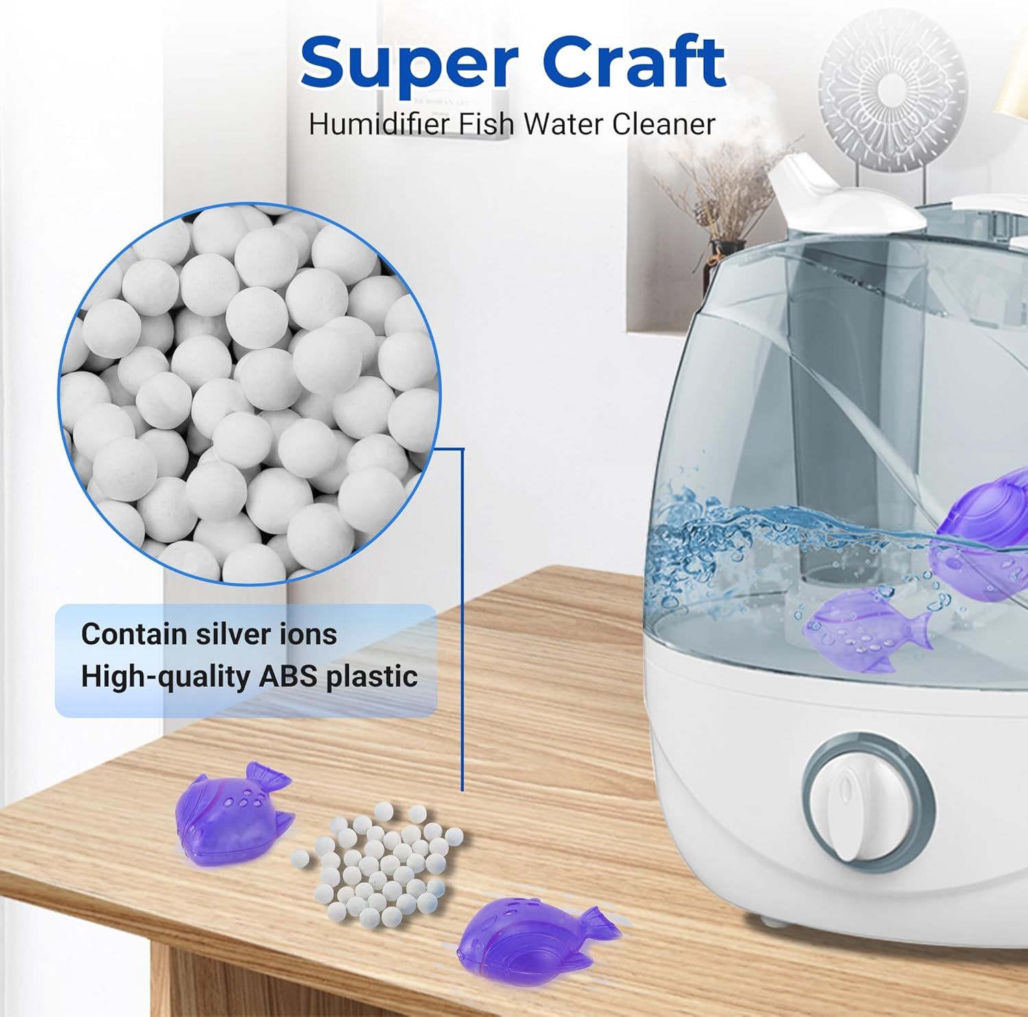 Humidiier Cleaning ish, 12 Pack Humidiier Cleaner or Humidiiers and ish Tanks, Puriies Water, Prevents Hard Water Build-Up, Reduces Scale, Purple โ image 3