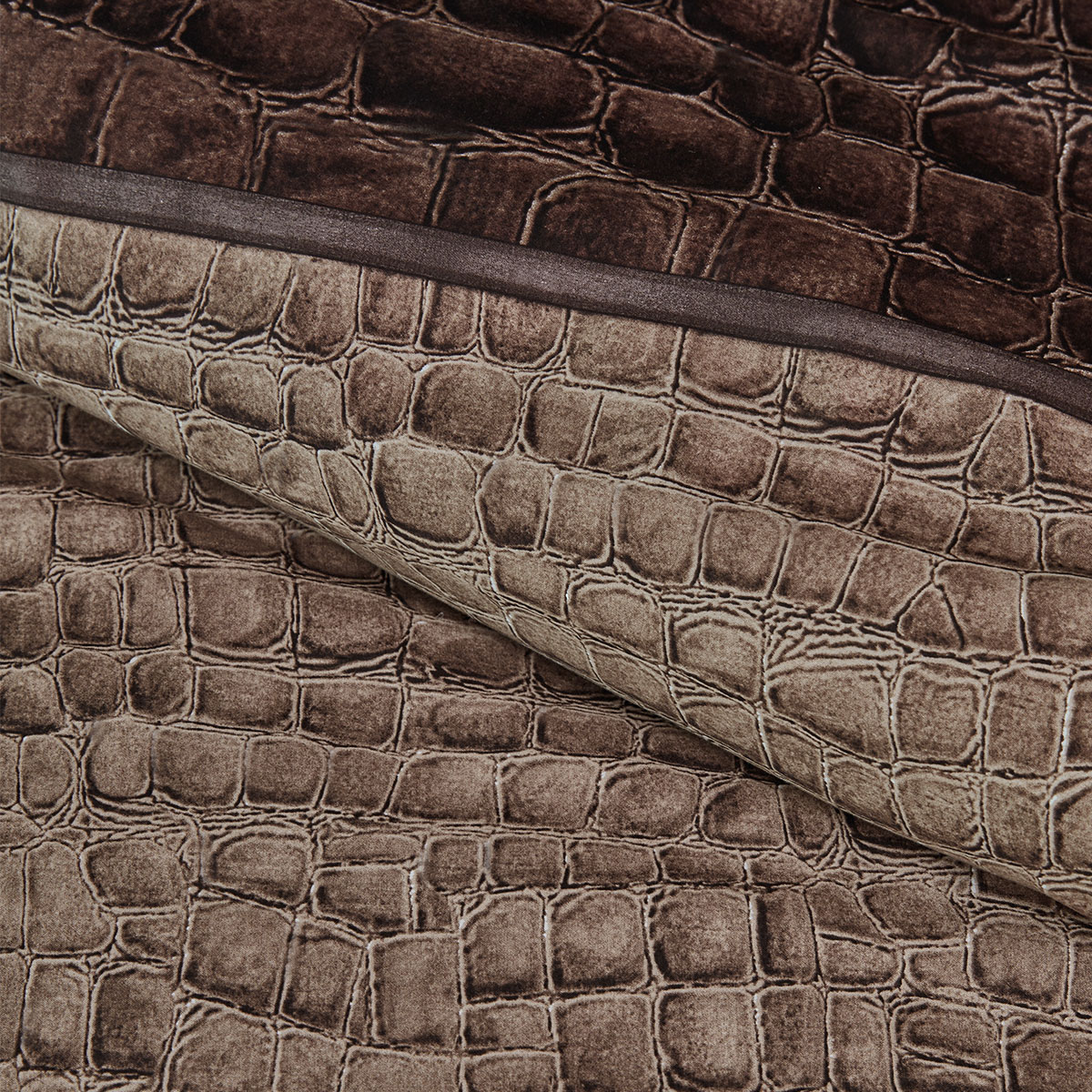 Riviera Maison Croco Brown Cotton Quilt Cover Set King โ image 3
