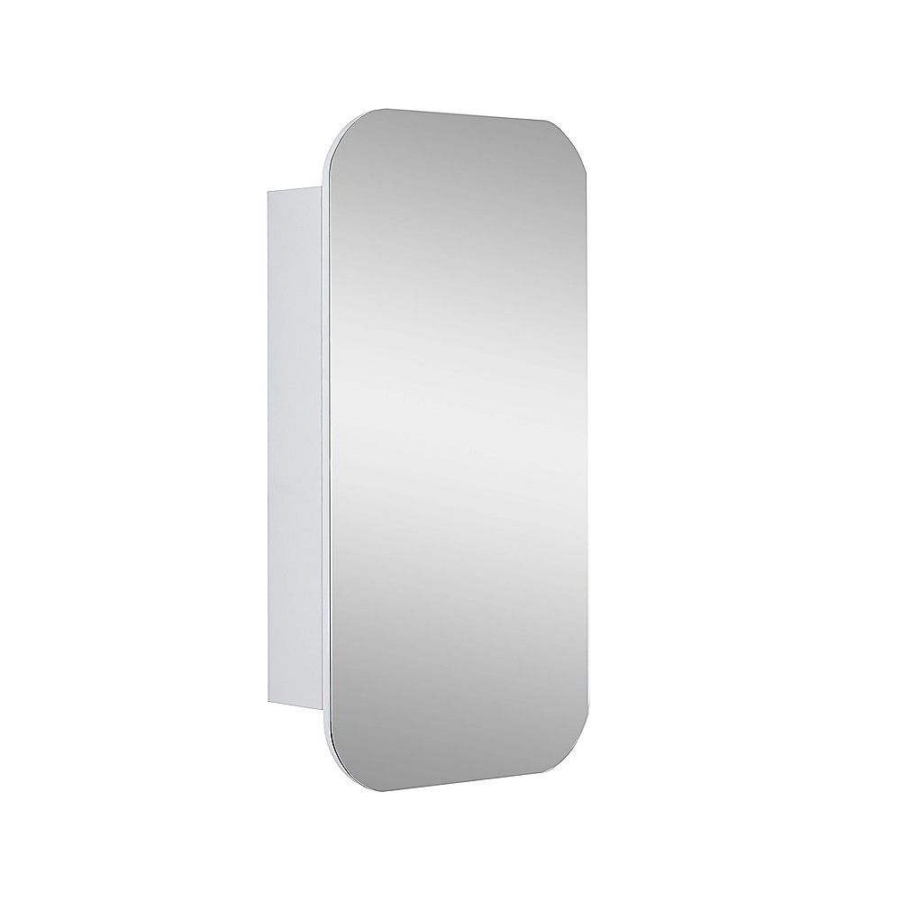 Rectangle Wall Hung Bathroom Mirror Shaving Cabinet Vanity Matte White — image 6