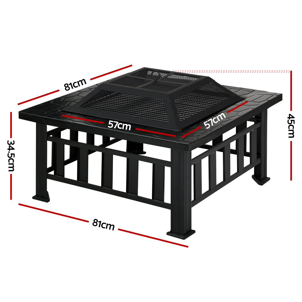 Grillz Fire Pit BBQ Grill 2-In-1 Table โ image 2