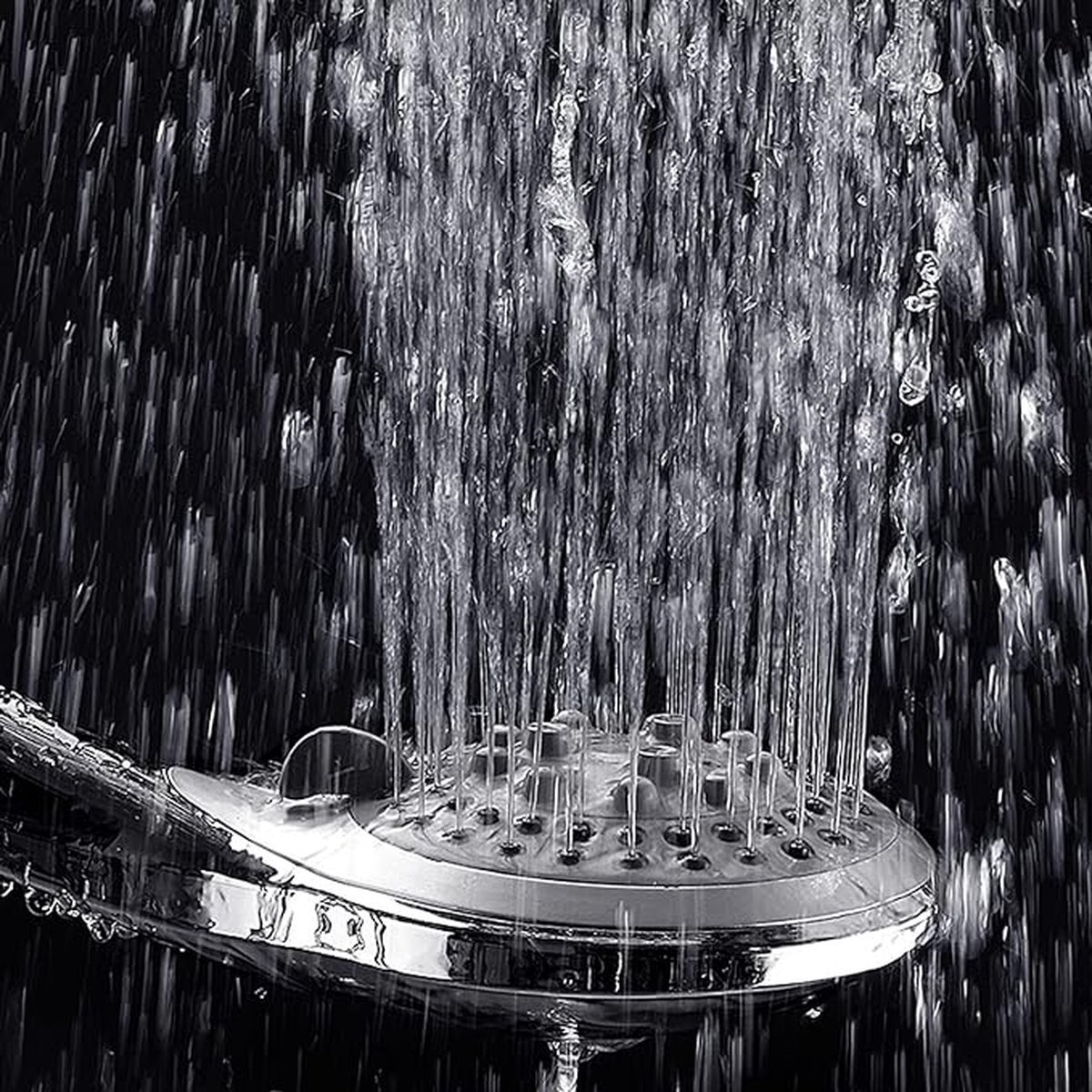 Water-Saving Shower Head - 5 Spray Settings - High Pressure - Hand Shower - Shower Set - With 1.5m Explosion-Proof Hose - Chrome - High Quality - Durable — image 3