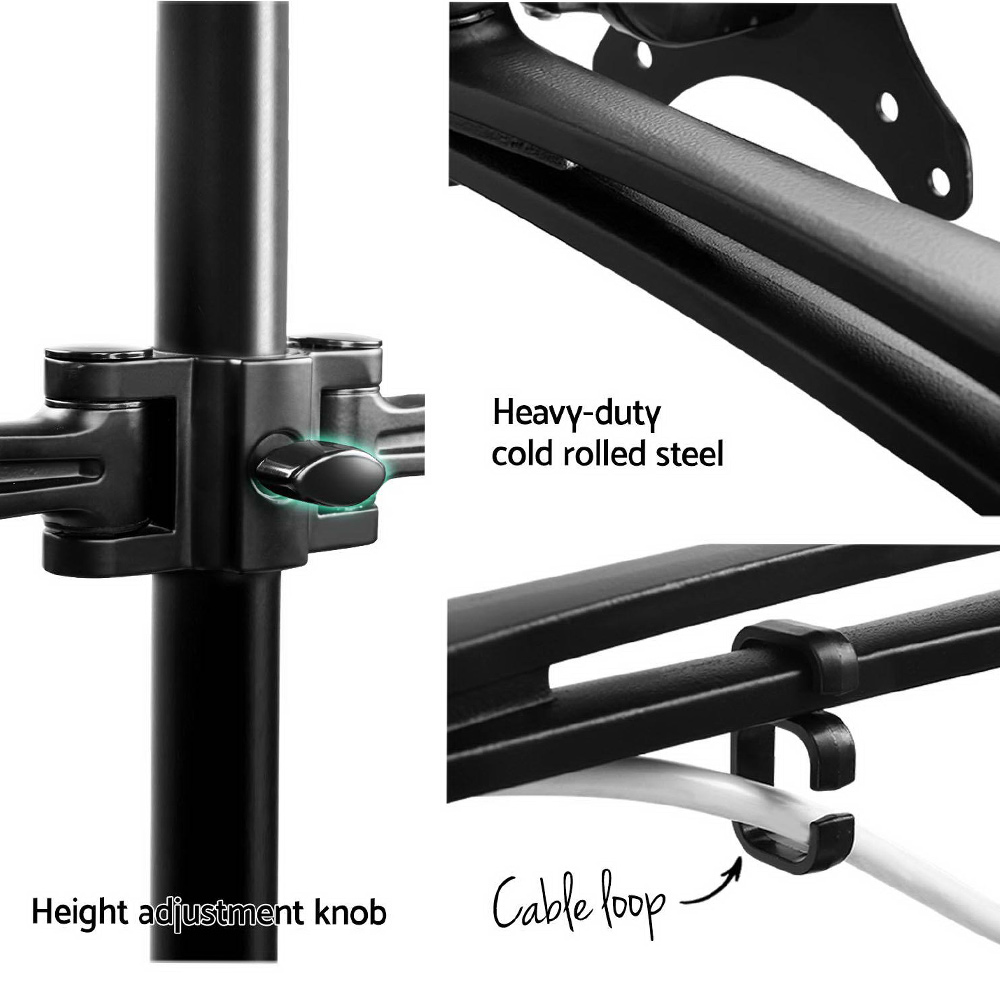 Artiss Monitor Arm Dual Desk Mount Screen Holder Bracket โ image 6