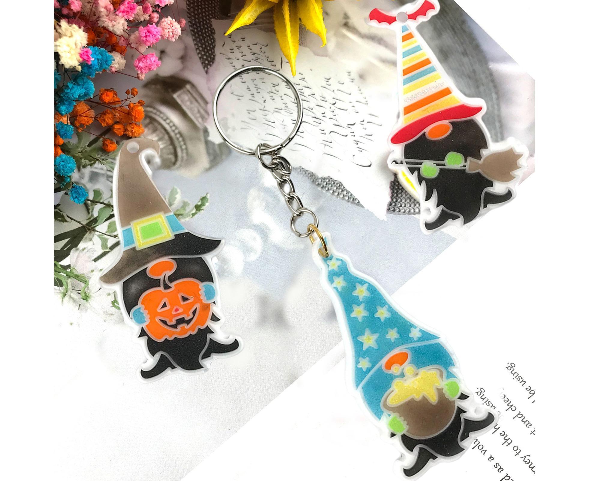 1 Set Keychain Mold Non Sticky Reusable DIY Silicone Easter Gnome Pendant Handicrafts Making Mold for Gift - Blue — image 3