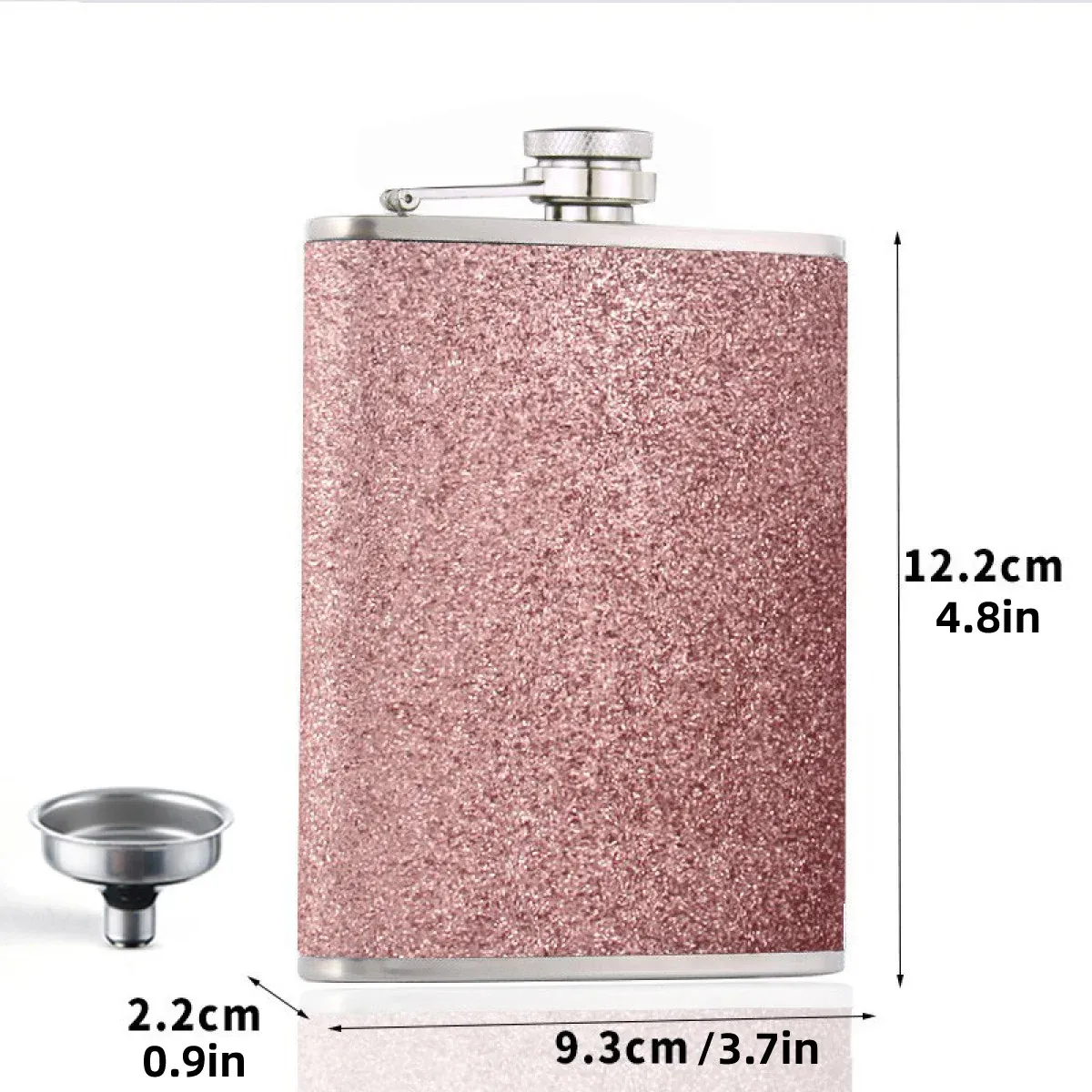 Wine Jug 8oz Stainless Steel Portable Outdoor Wine Flask Bottle Travel Camping — image 3