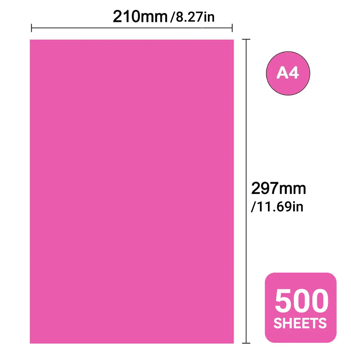 A4 Coloured Paper 70/80GSM Multi Colours for Craft Scrapbook School Project - 5-Colour — image 4