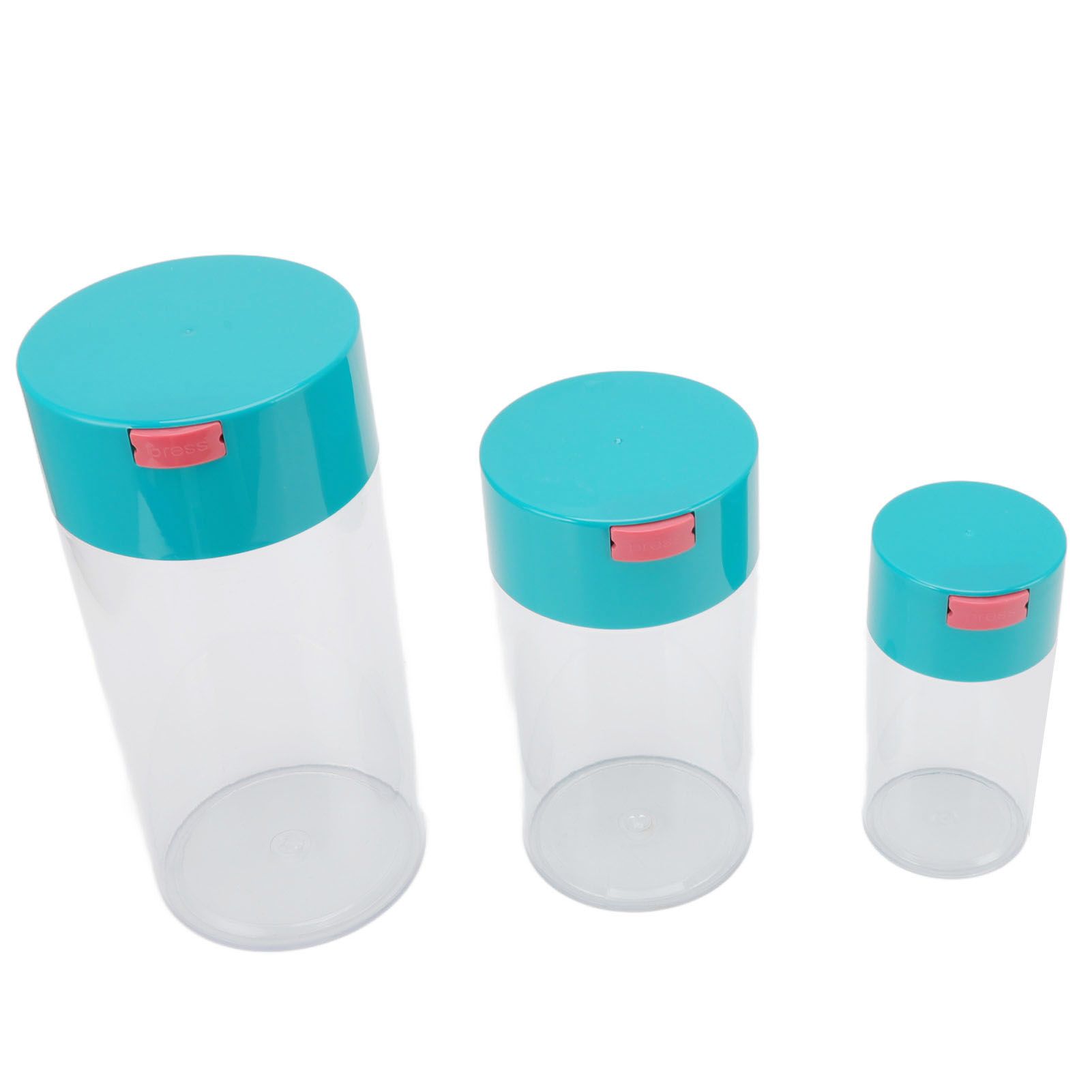 Airtight Jar Set Transparent 2100ml 1100ml 400ml Plastic Vacuum Storage Cans for Dried Fruit Coffee Bean Tea โ image 3