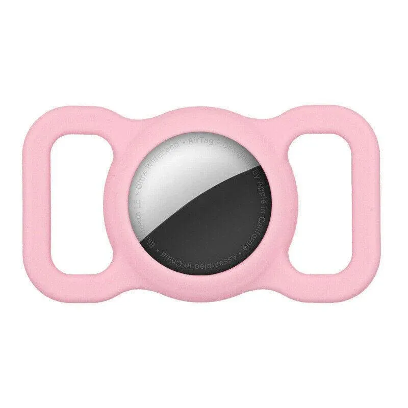 Silicone Collar Attachment Case Compatible with Tracking Device for Pets - Pink