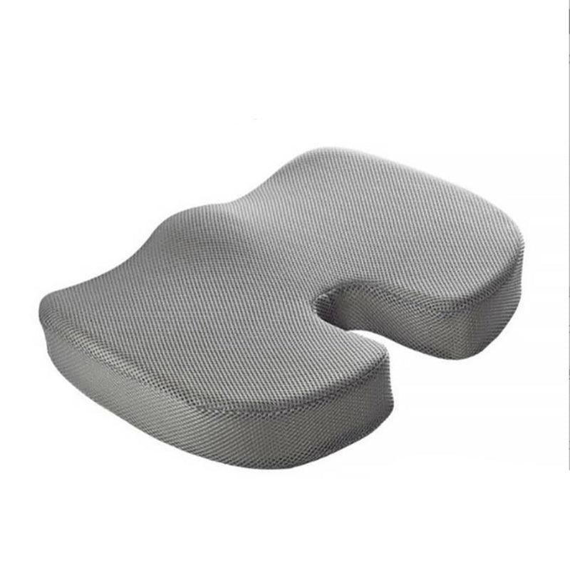 Orthopaedic Memory Foam Seat Cushion Support Back Pain Chair Pillow Car - Grey