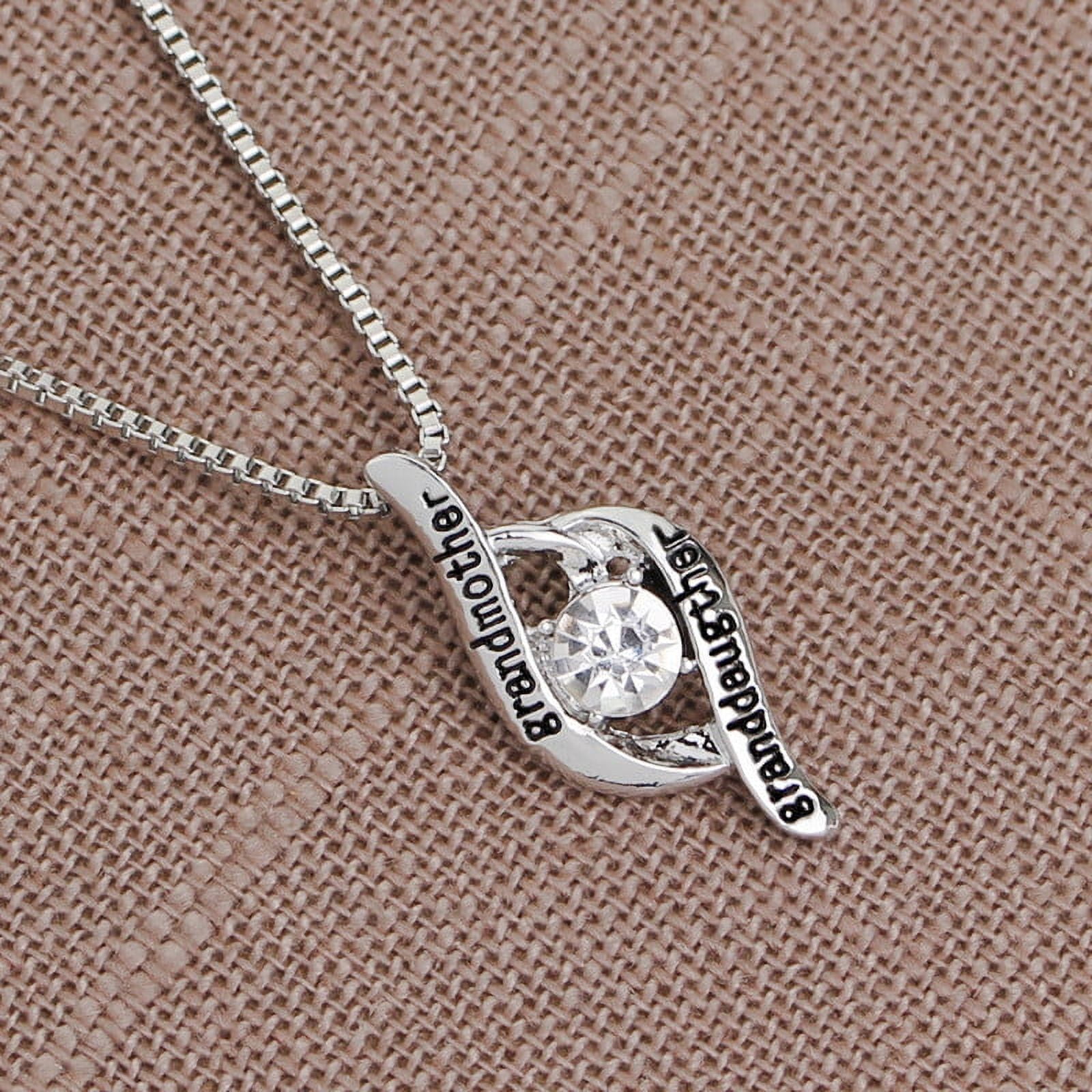 Best Gifts for Women, Mother's Day Gifts for Grandma 925 Silver Mom Necklace Birthday Mother Day Jewelry Gifts for Grandma from GrandDaughter GrandSon — image 2