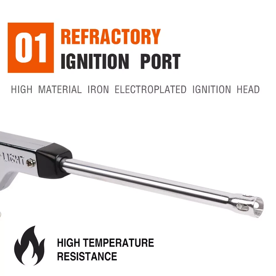 2x 270mm Barbecue igniter All-Metal Battery-Free Pulse Kitchen Camping Barbecue โ image 3