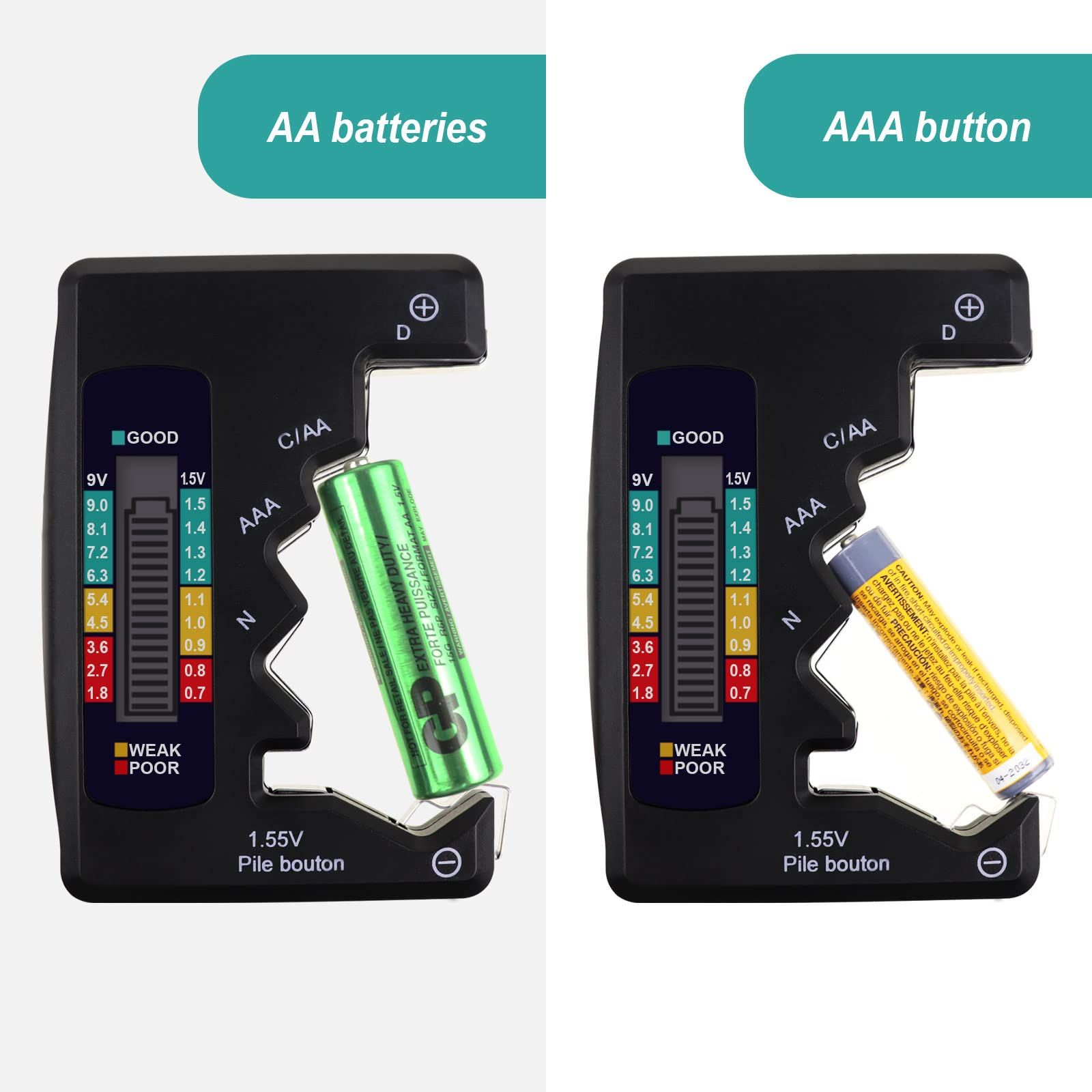 The digital universal battery tester is suitable for battery inspection of all batteries, with LED display and digital display for โ image 4