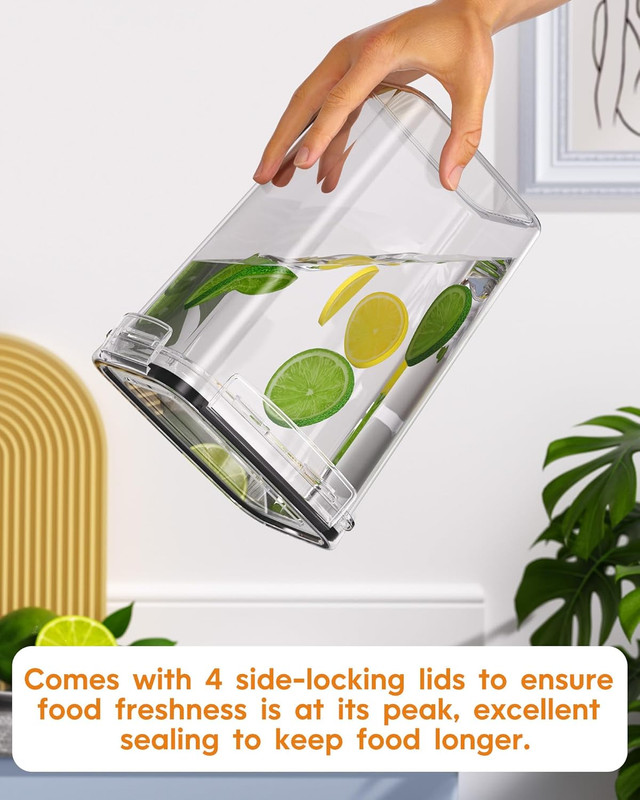 Airtight Food Storage Containers with Lids, 24 PCS Kitchen and Pantry Organization Canisters, BPA-Free, PVC-Free, Food-grade Plastic Leak-proof Jars — image 2
