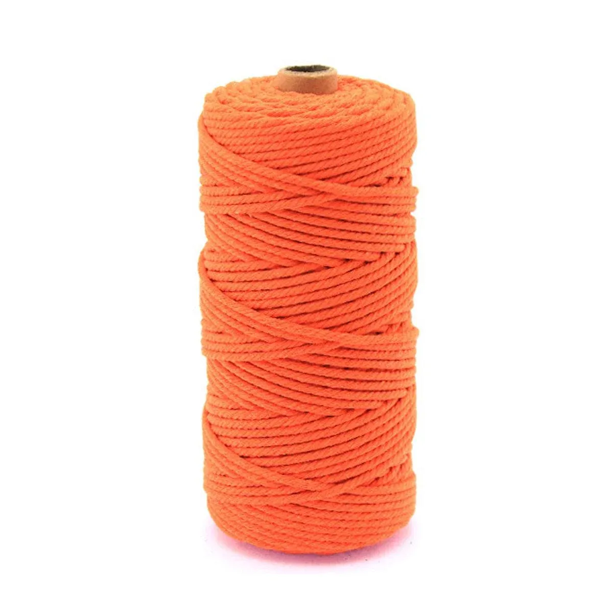 3mm Colored Cotton Rope DIY Hand Woven Macrame Cord Tapestry Binding Craft Rope - Orange