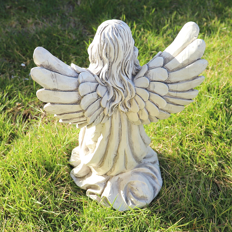 Nordic Style Resin Angel Garden Ornament - Serene Religious Decor โ image 2