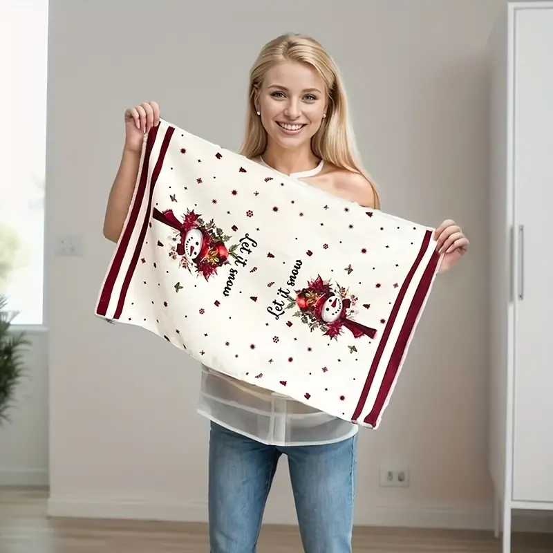 5PCS Microfiber Christmas Towels – Adorable Patterns, Soft & Absorbent, Brighten Up Your Cozy Holiday Moments — image 4