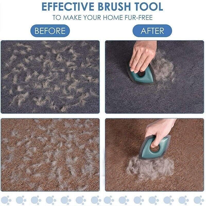 Dog Pet Hair Remover Brush Reusable Fur Cat Lint Cleaning Brush Removal Roller - Green — image 5