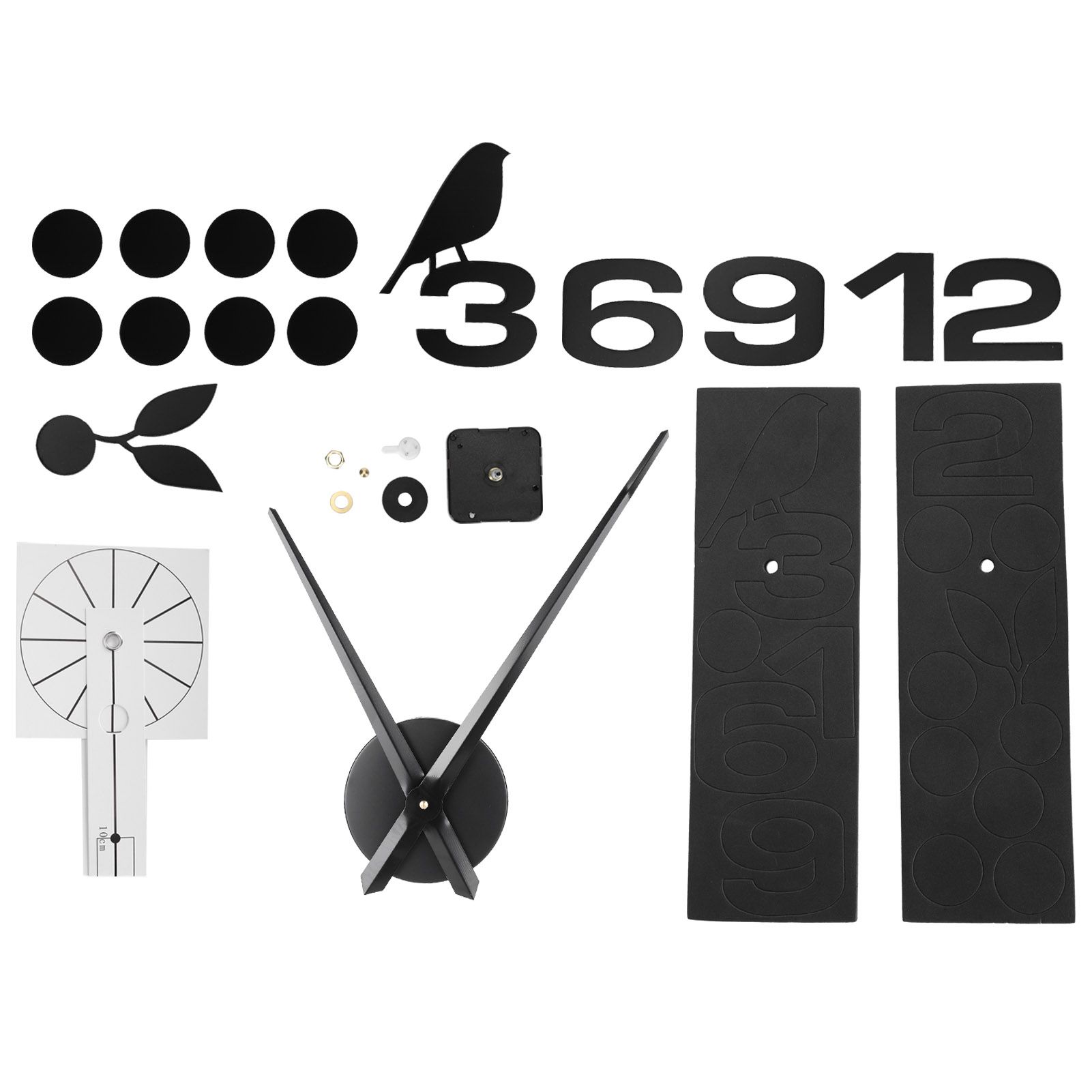 Frameless Wall Clock Sticker Mirror Surface DIY Decoration Living Room Bedroom OfficeBlack โ image 2