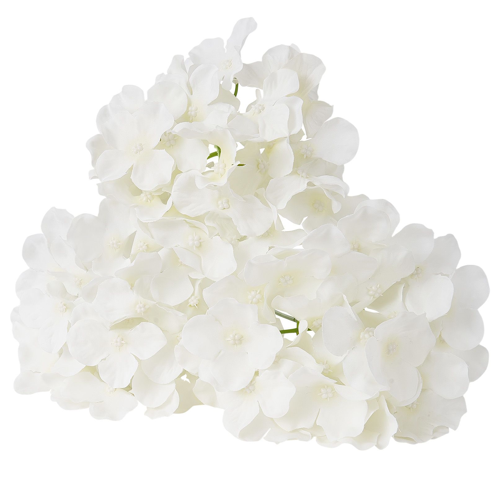Artificial Flowers, 105 pcs Real Looking White Silk Fake Hydrangea Bulk, White Faux Bridal Shower with Stems for DIY Wedding Bouquets, Home Centerpieces