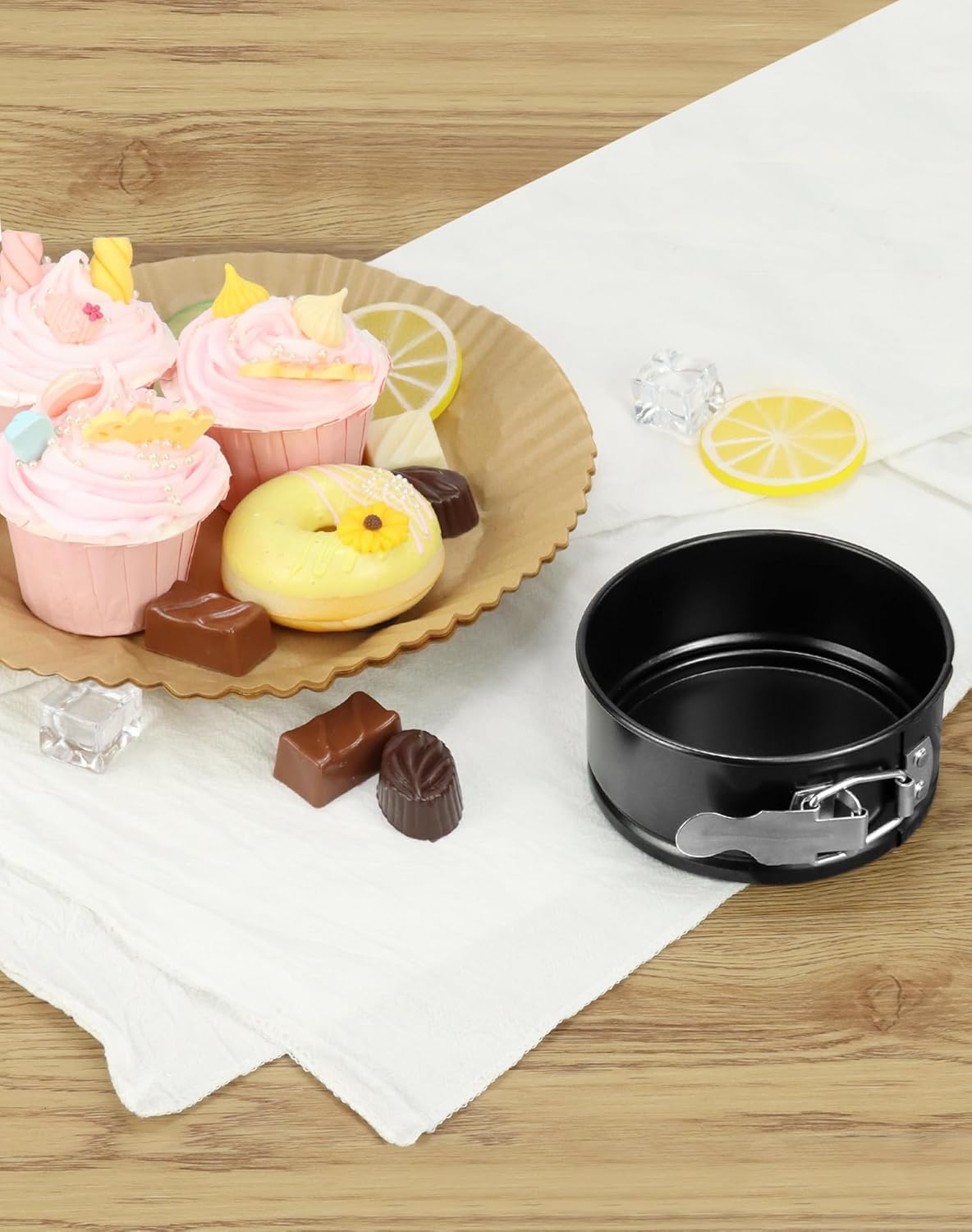 4 Inch Springform Pan Set, Nonstick, Leakproof Mini Cheesecake Pans with Removable Bottom, Carbon and Stainless Steel Construction, 8 Pcs โ image 5