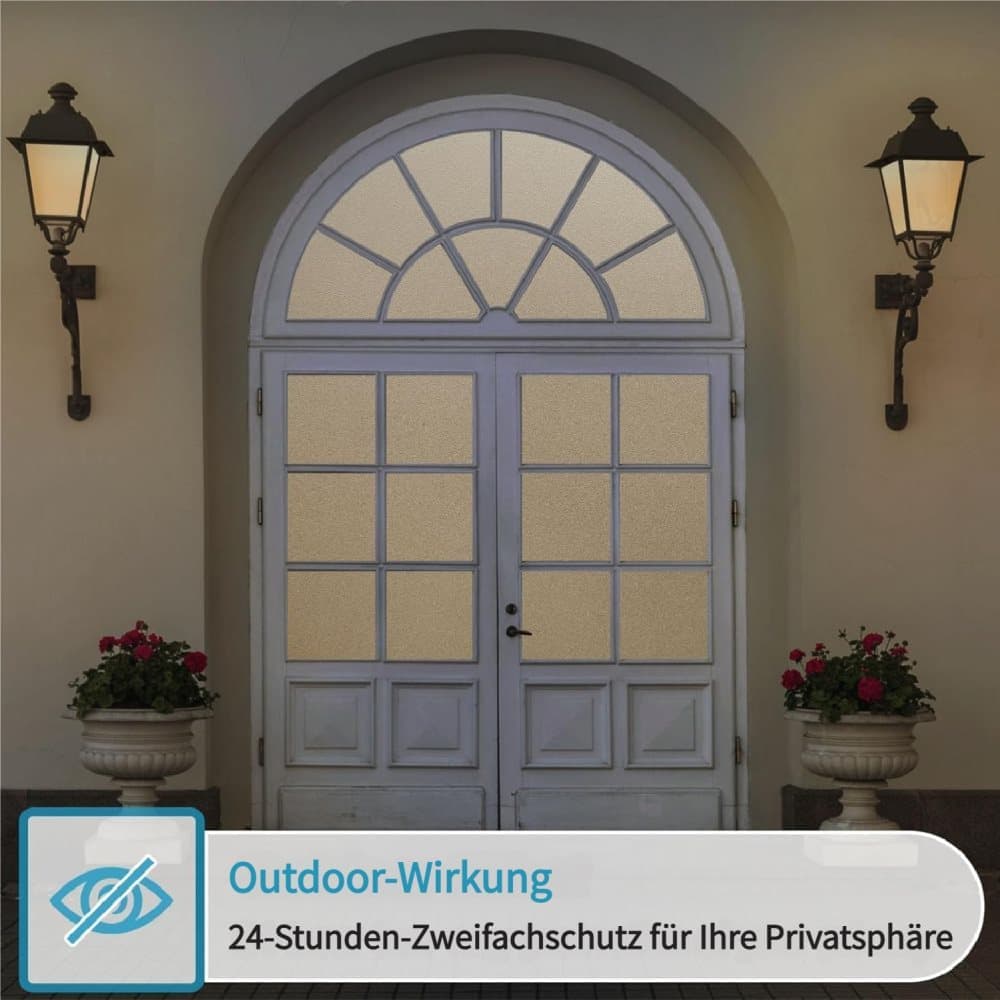 White Frosted Window Film for Bathrooms and Offices, Self-Adhesive Opaque UV Protection Privacy Film, 45cmx2m — image 3