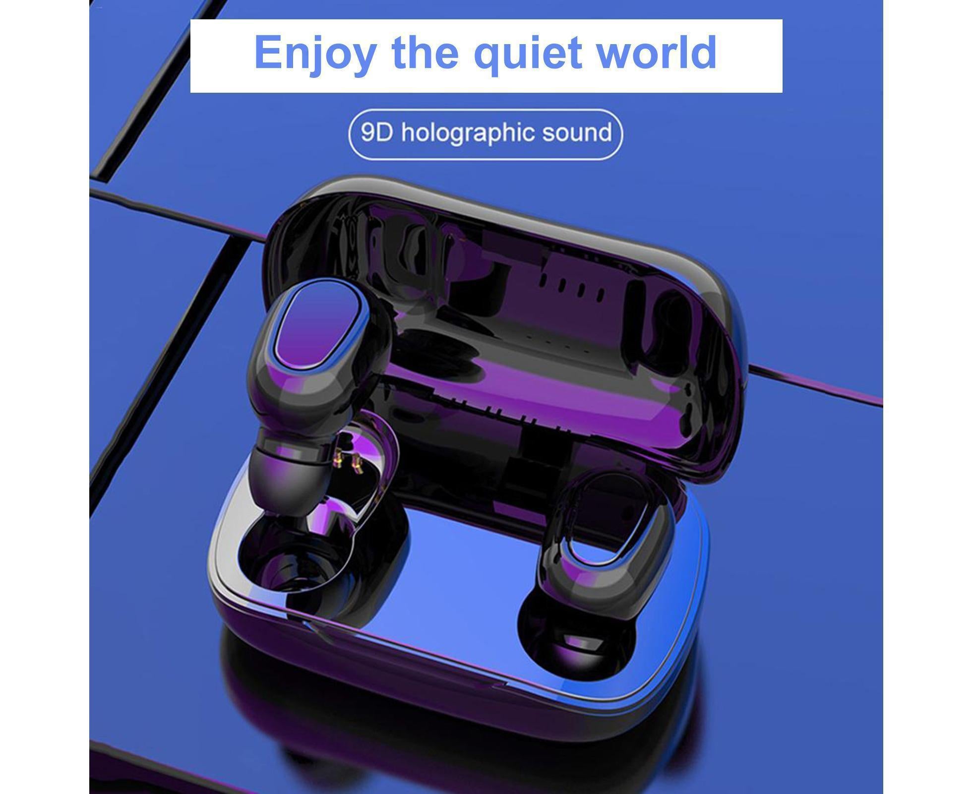 True Wireless Earbuds - Stereo Sound - Sports Bluetooth 5.0 - Black — image 3