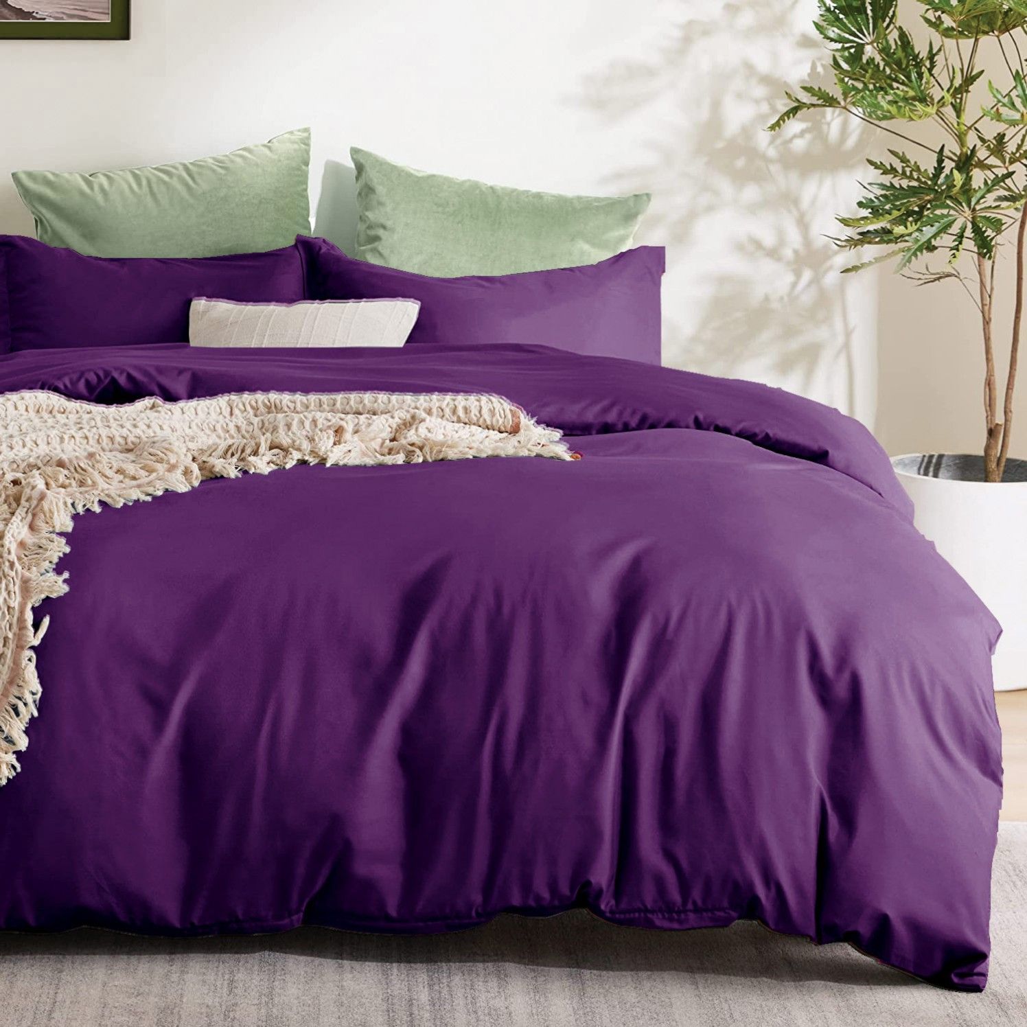 3 Piece Hotel Soft Microfiber Quilt Cover Set-2000TC Duvet/Donna Cover Set & Pillowcases -1 Quilt Cover Zipper Closure & 1 x Pillowcases-Breathable Bedding — image 5