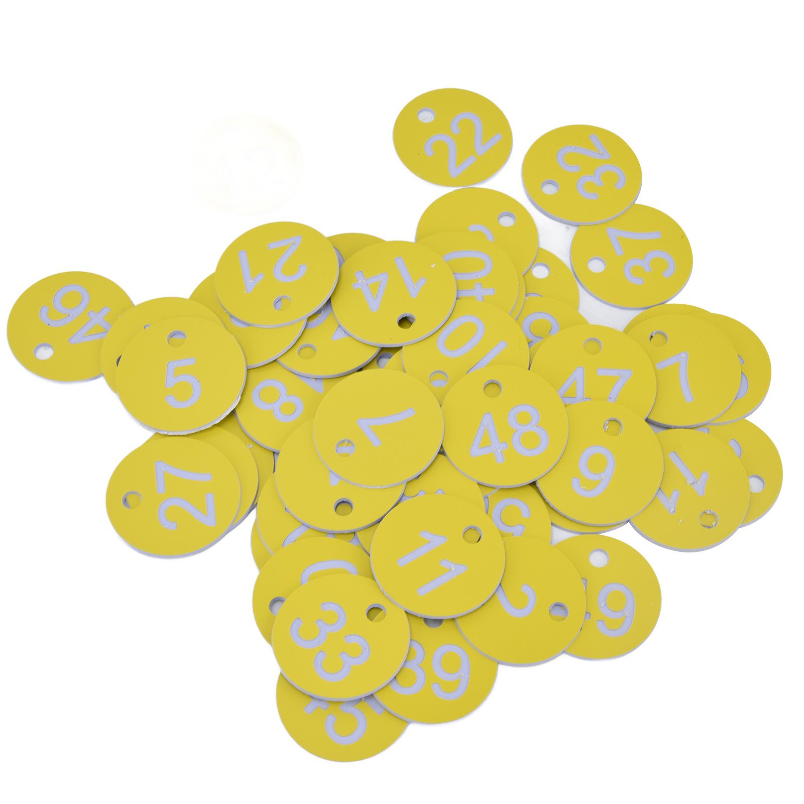 50Pcs Beehive Tag ABS Round Numbered Sign Labels with Hole Livestock Beekeeping SuppliesLight Yellow 1-50 — image 6