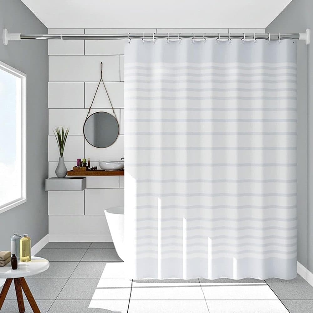 Waterproof PEVA Shower Curtain with Hooks, Mildew Resistant Bathroom Curtain, 150x180cm โ image 5