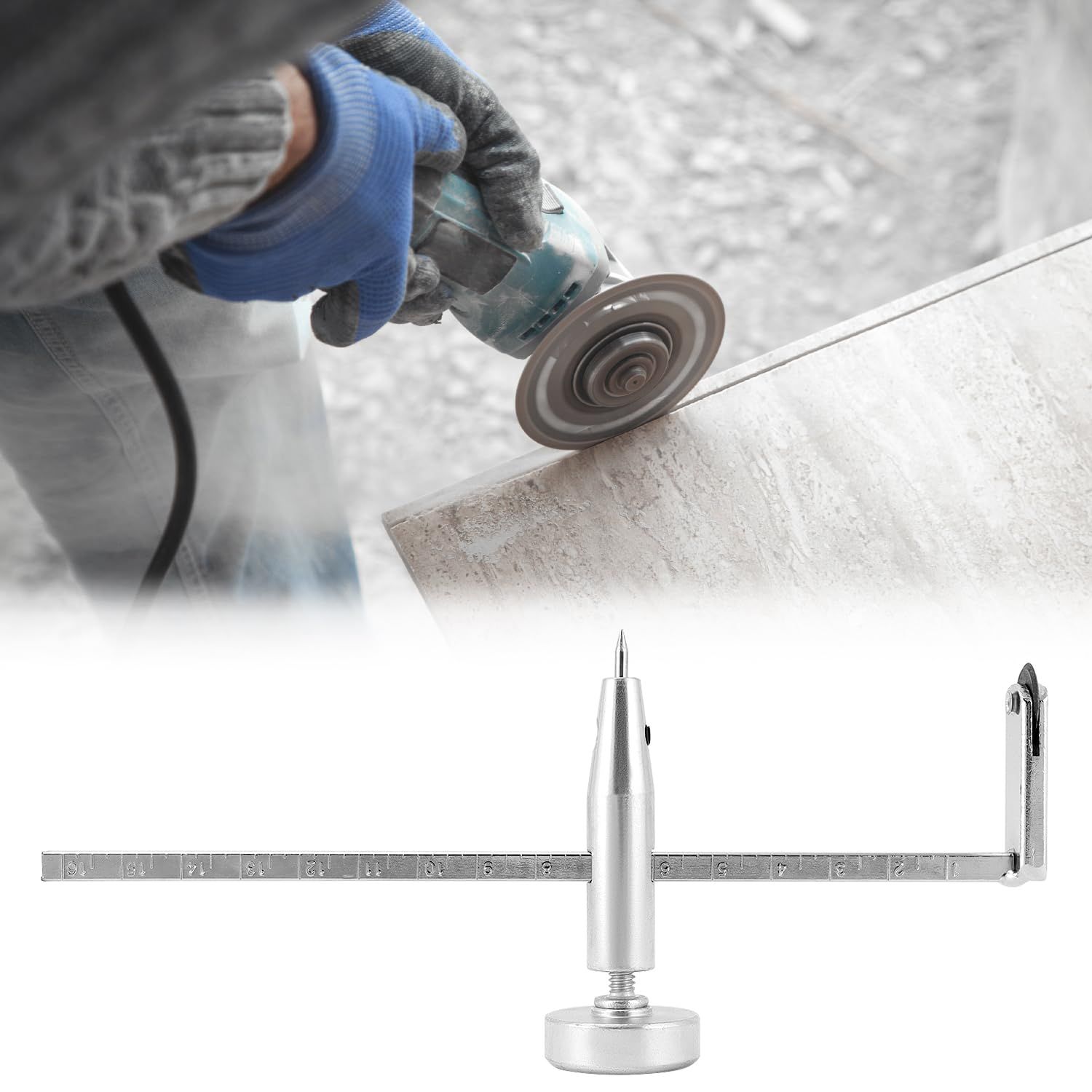 Drywall Circle Cutter, Adjustable Hole Cutter Dry Wall Pivot Point Drywalls Tools Easy Side to Diameter Adjustment for Cut Round Holes in Material and Ceiling — image 4