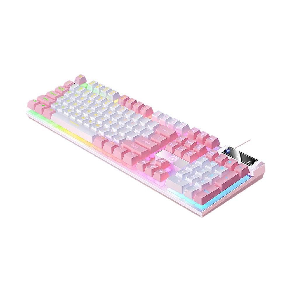 104 Keys Gaming Keyboard Wired Backlit Keyboard White — image 3