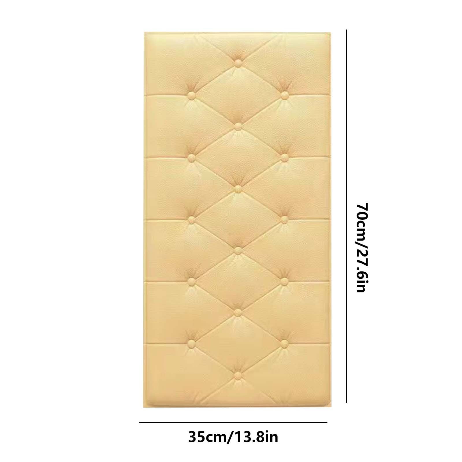 1Pcs 3D Anti Collision Wall Padding For Bedroom,Self Adhesive Peel And Stick Headboard Padded Wall Cushion Upholstered Self-Adhesive Wall Panels Playroom â image 2