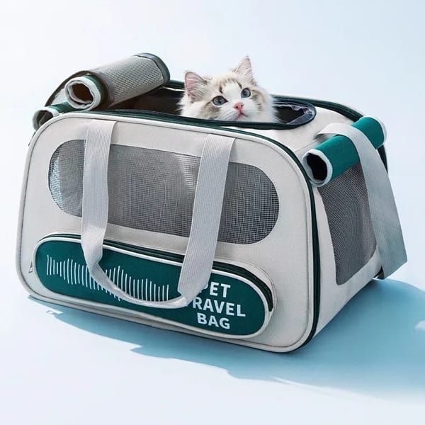 Large‑Capacity Pet Travel Carrier Bag, Portable Breathable Cat Dog Carrier, Crossbody Pet Handbag for Travel Car Trips, Pet Transport Bag 45×30×28cm — image 5