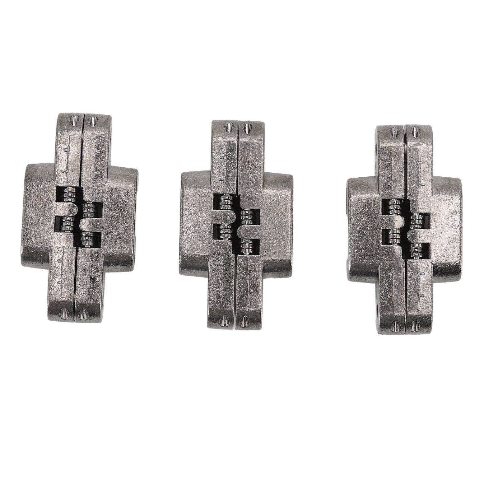 3 Pcs 43mm Mini Door Lock Hinges Invisible 180 Degree Zinc Alloy Cross Hinge for Cabinet Jewel Box — image 4