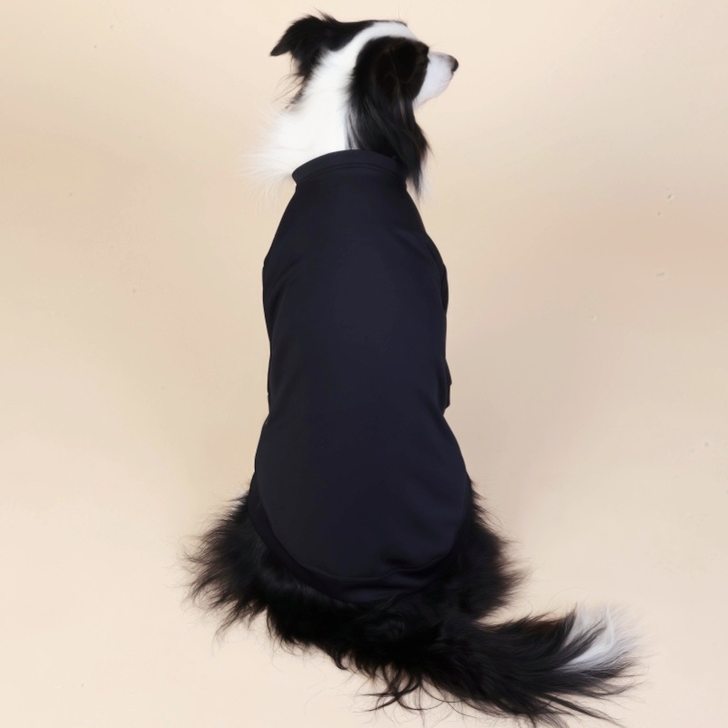 Black Classic Dog Sweatshirt with Hood & Drawstrings - For Large Dogs (Size: 7XL) — image 3
